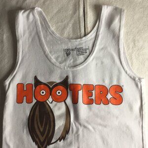 B36 #14 Hooters Girl Worn Tank Top White Size XSmall